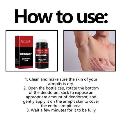East Moon Control Odor Stick, Clean Armpit Odors Fresh And Long-Lasting Portable Body Stick