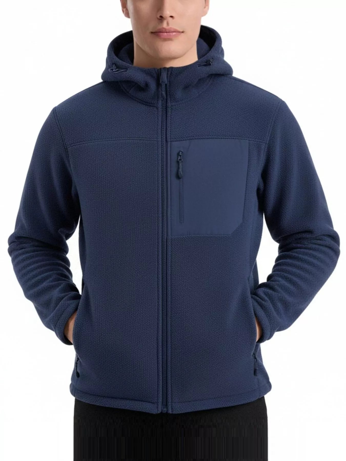 Men's Plus Size Hooded Fleece Full-Zip Jacket