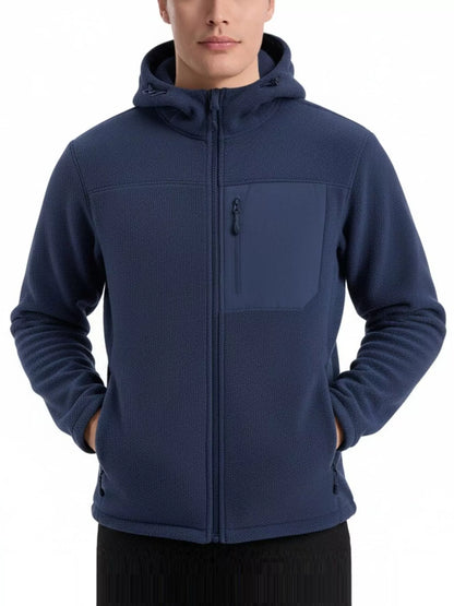Men's Plus Size Hooded Fleece Full-Zip Jacket