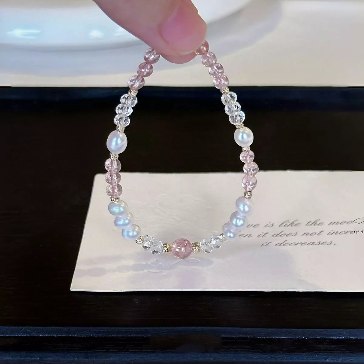Pearl & Crystal Beaded Bracelet