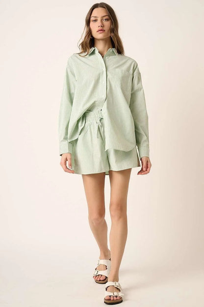 Mittoshop Striped Shirt and Shorts Set