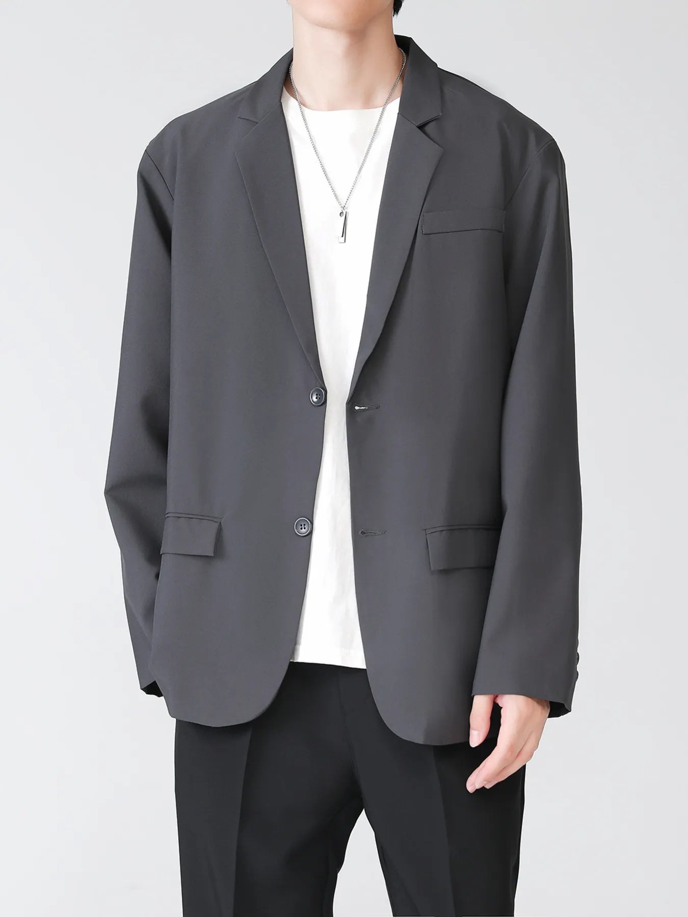 Men's Full Size Casual Lightweight Button Up Blazer Plus Size