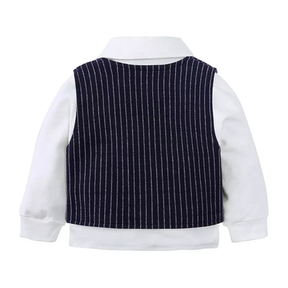 Children's Striped Vest and Pants Suit Set