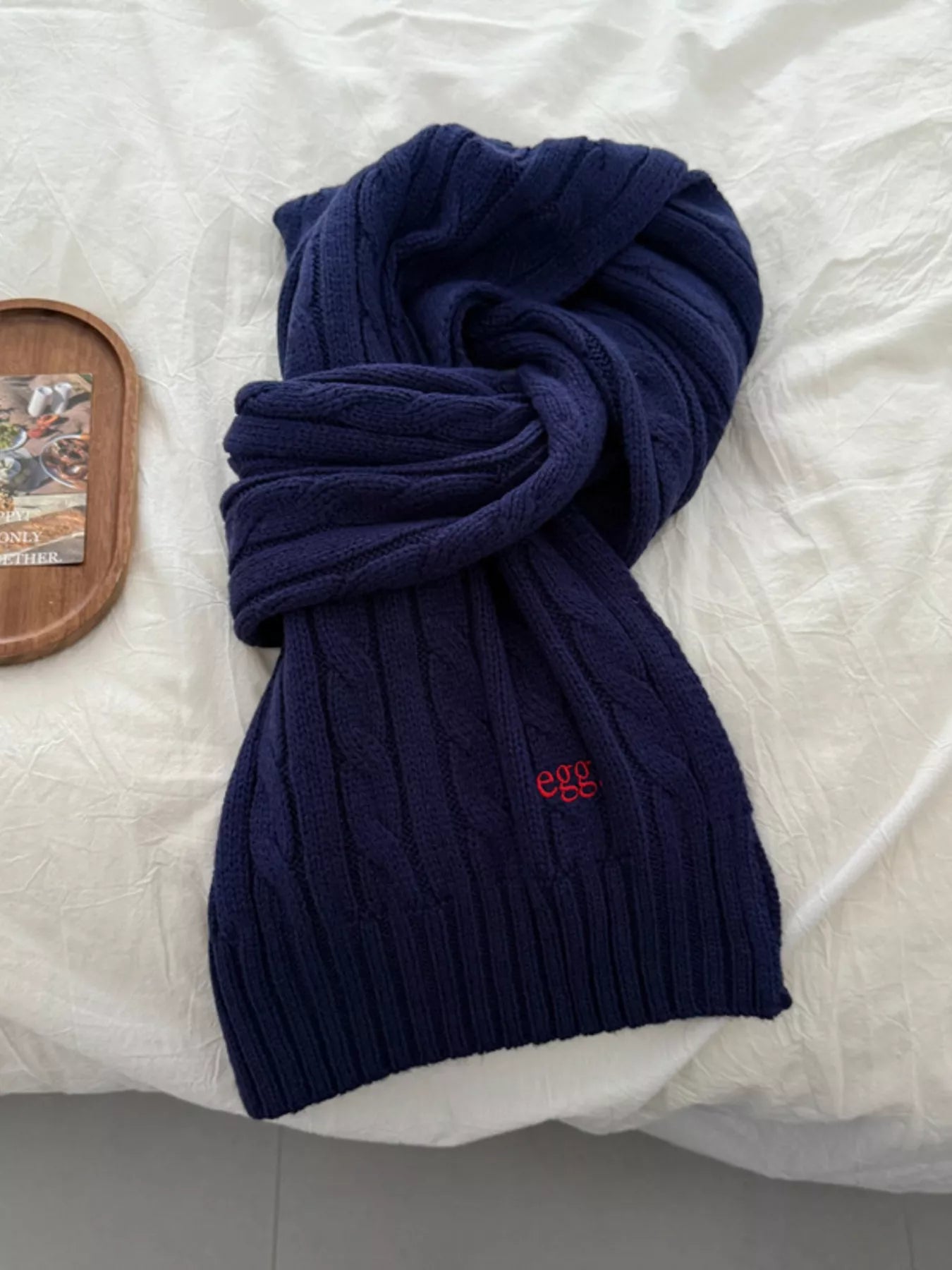 Ribbed Knitted Winter Scarf