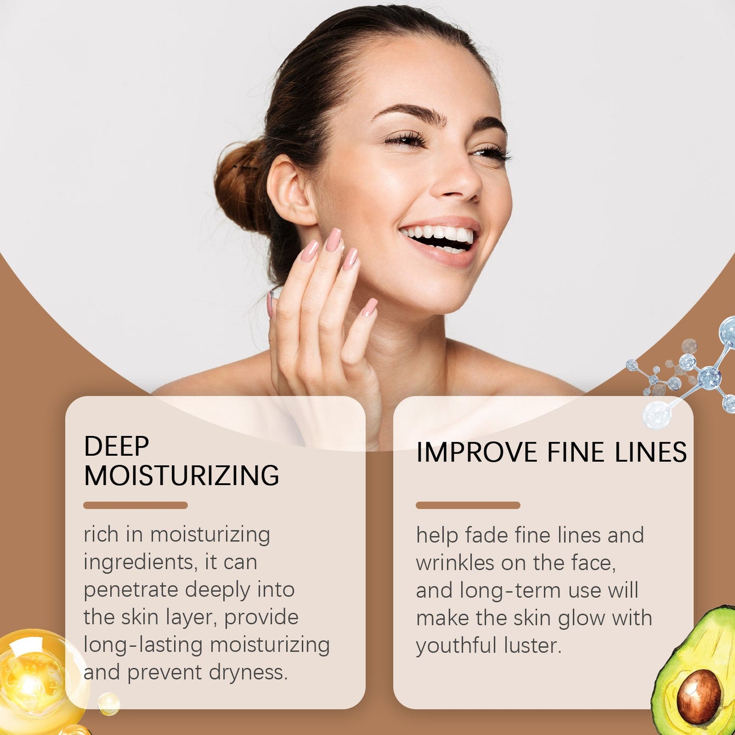 EELHOE Avocado Cream For Wrinkles Gentle Moisturizing Facial Skin Moisturizing Daily Cream