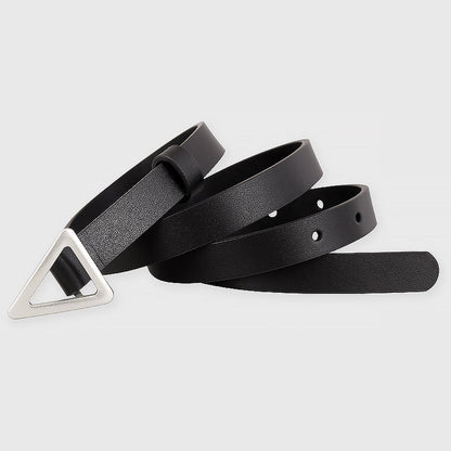 Triangle Buckle Skinny Belt