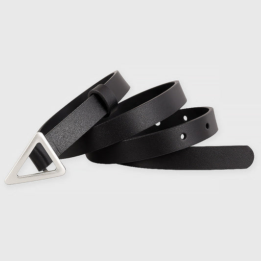 Triangle Buckle Skinny Belt