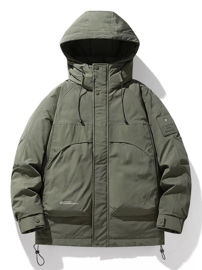 Men's Plus Size Hooded Padded Puffer Jacket
