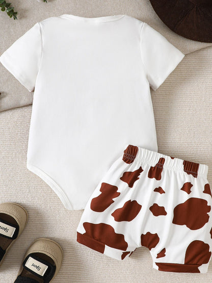 Children's Printed Bodysuit & Shorts Set