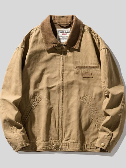 Men's Full Size Zip UP Long Sleeve Jacket Plus Size