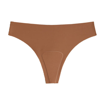 Plus-size Ice-silk Seamless Womens Sports Yoga Panties