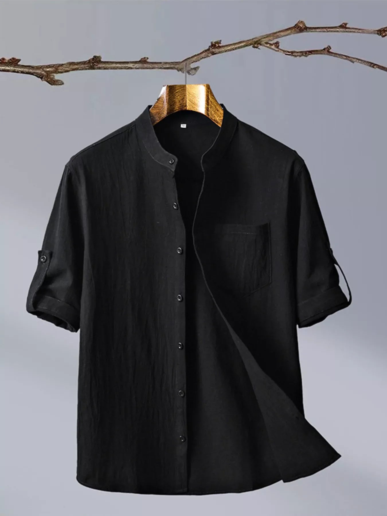 Men's Plus Size Button Up Short Sleeve Shirt