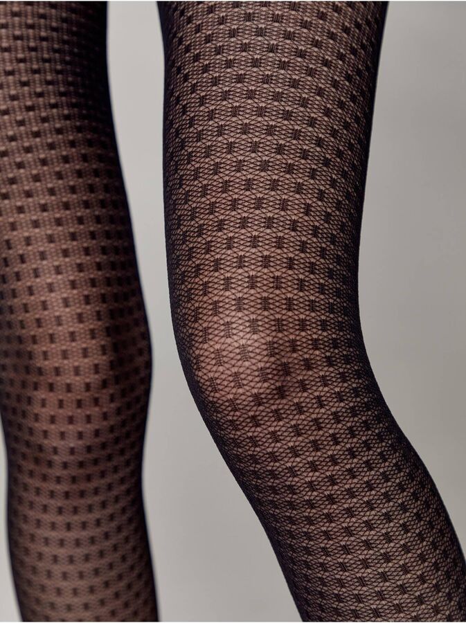Conte Vision 30 Den - Fantasy Women's Tights with an openwork geometric pattern "dots" (20С-95СП)