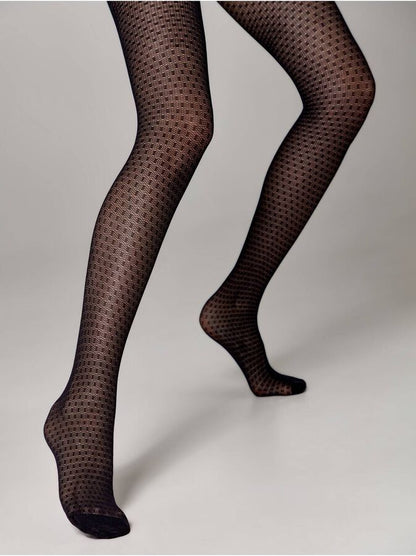 Conte Vision 30 Den - Fantasy Women's Tights with an openwork geometric pattern "dots" (20С-95СП)