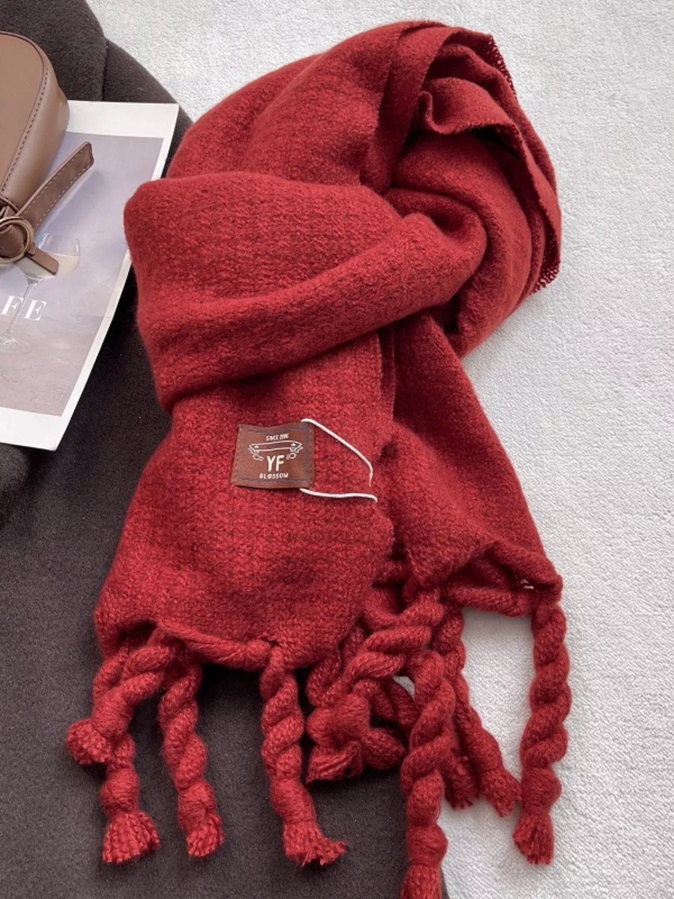 Knitted Tassel Scarf