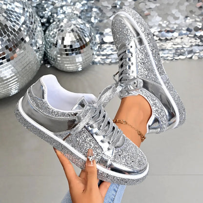 Round Toe Lace Up Sneakers
