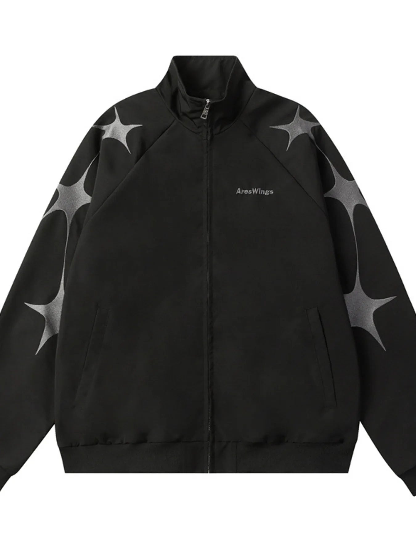 Men's Star Pattern Zip-Up Jacket
