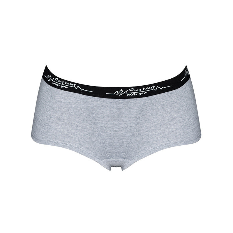 Summer High Waist Thin Japanese Style Panties Sports Hip Lifting Solid Color