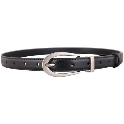 Leather Skinny Belt