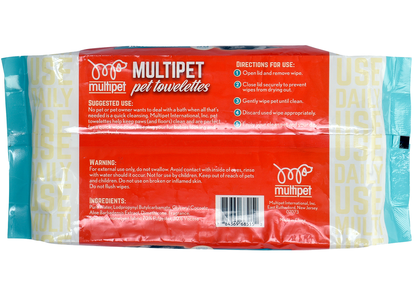 Multipet All-Purpose Wipes 50pk