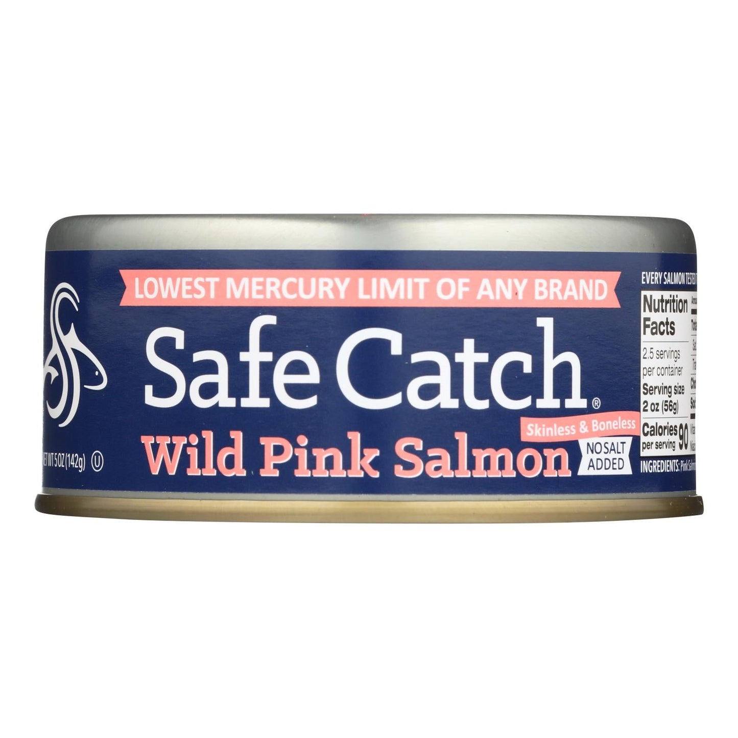 Safe Catch Wild Pink Salmon with Noses, 5 oz, Pack of 6