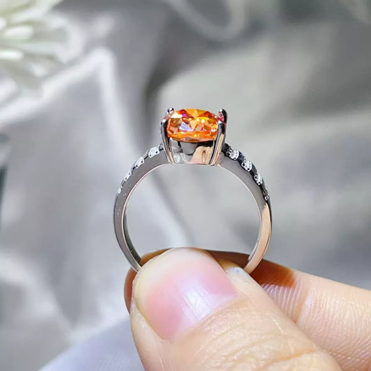 3 Carat Moissanite Oval 925 Sterling Silver Ring