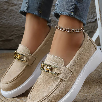 Round Toe Platform Slip-Ons