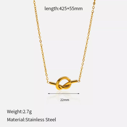 18K Gold-Plated Knot Pendant Necklace