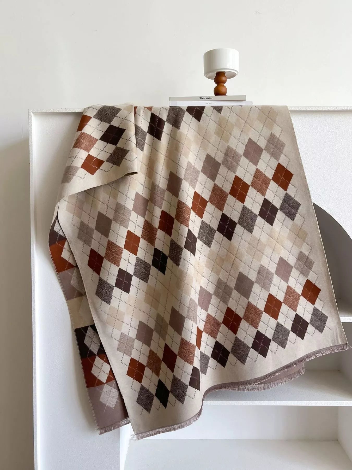 Diamond Pattern Warm Scarf