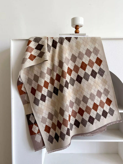 Diamond Pattern Warm Scarf