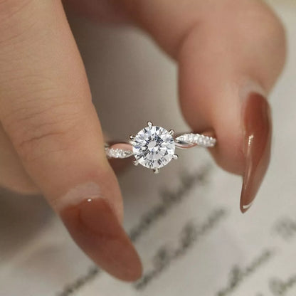 1 Carat 925 Sterling Silver Moissanite Ring