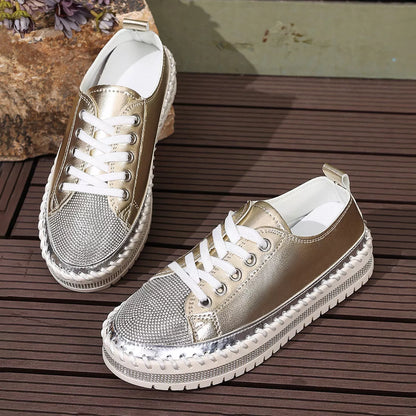 Round Toe Platform Sneakers