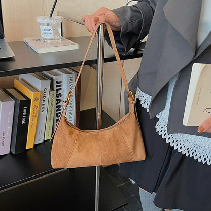 Lightweight Solid Color Shoulder Bag