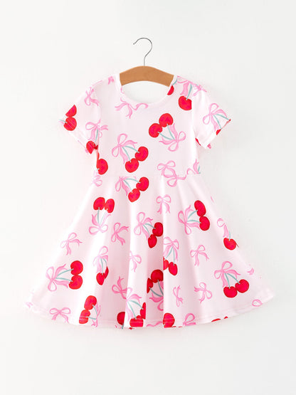 Cherry Pattern Vibrant Girls Dress