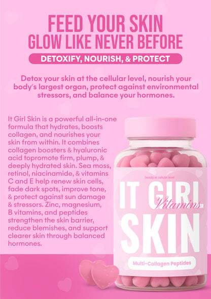 It Girl Skin – Ceramide, Hyaluronic Acid & Beauty Gummies for Glowing Skin