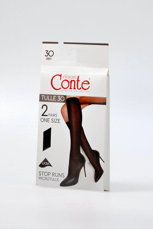 Knee Highs Conte Tulle 30 Den (2 pairs)