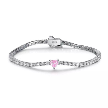 2.42 Carat Moissanite 925 Sterling Silver Bracelet