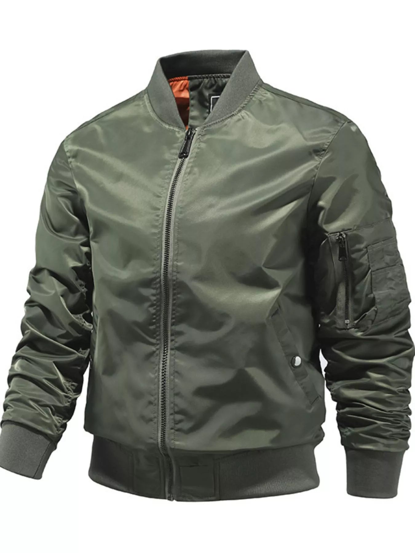 Men's Full Size Zip Up Long Sleeve Jacket Plus Size