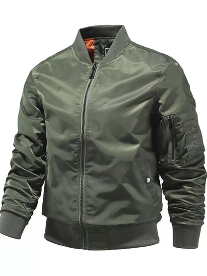 Men's Full Size Zip Up Long Sleeve Jacket Plus Size