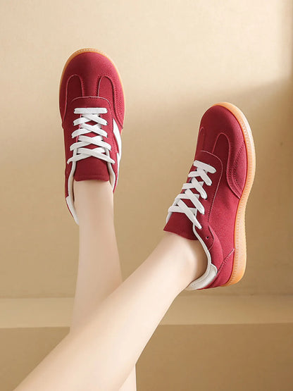 Round Toe Lace Up Sneakers