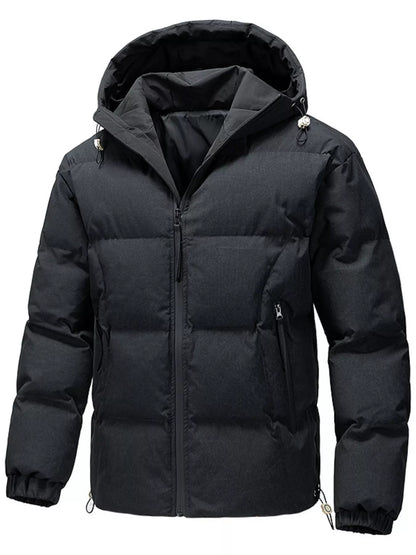 Men's Plus Size Warm Padded Hooded Puffer Jacket