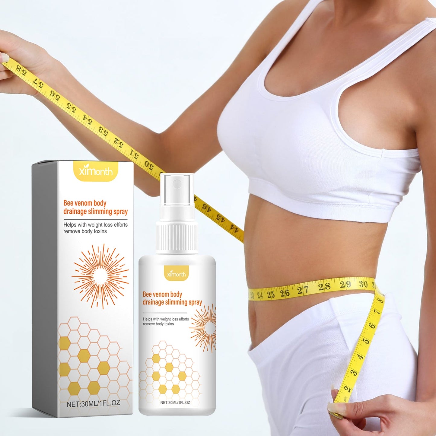 Ximonth Body Sculpting Spray Reduces Swelling, Tightens Abdomen And Tightens Arms And Thighs