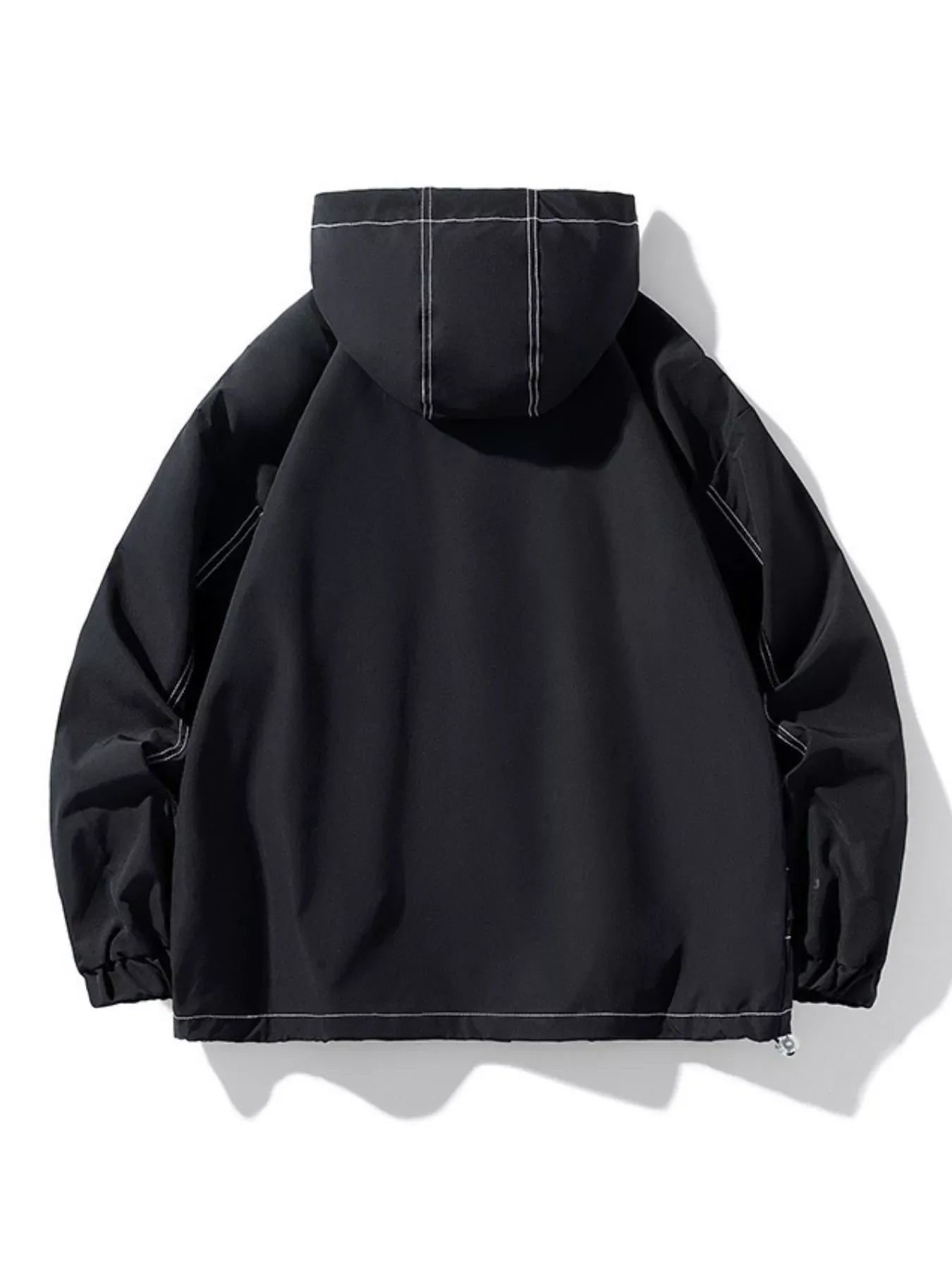Men's Plus Size Drawstring Hooded Jacket