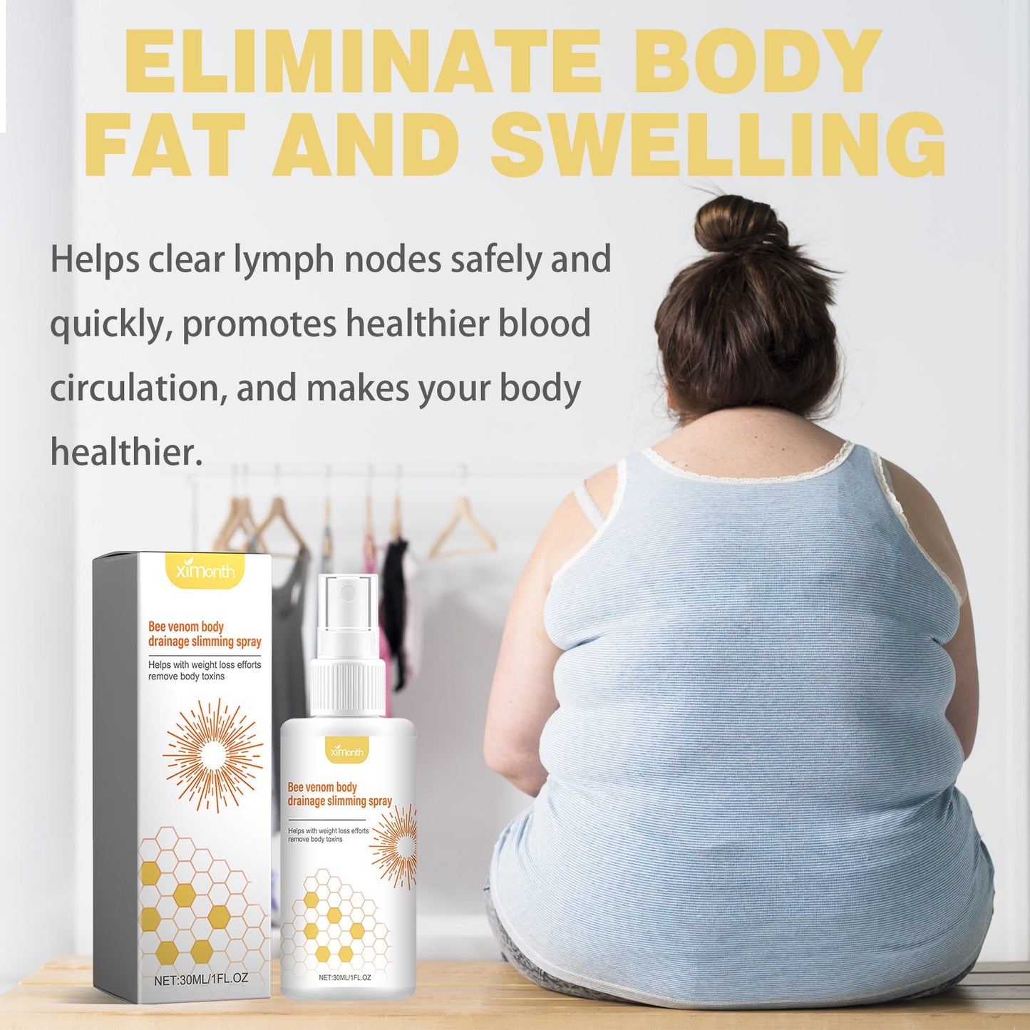 Ximonth Body Sculpting Spray Reduces Swelling, Tightens Abdomen And Tightens Arms And Thighs