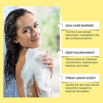 Oceaura Lemon Turmeric Acid Soap Body Deep Cleansing Moisturizing Refreshing Oil Control Bath Soap