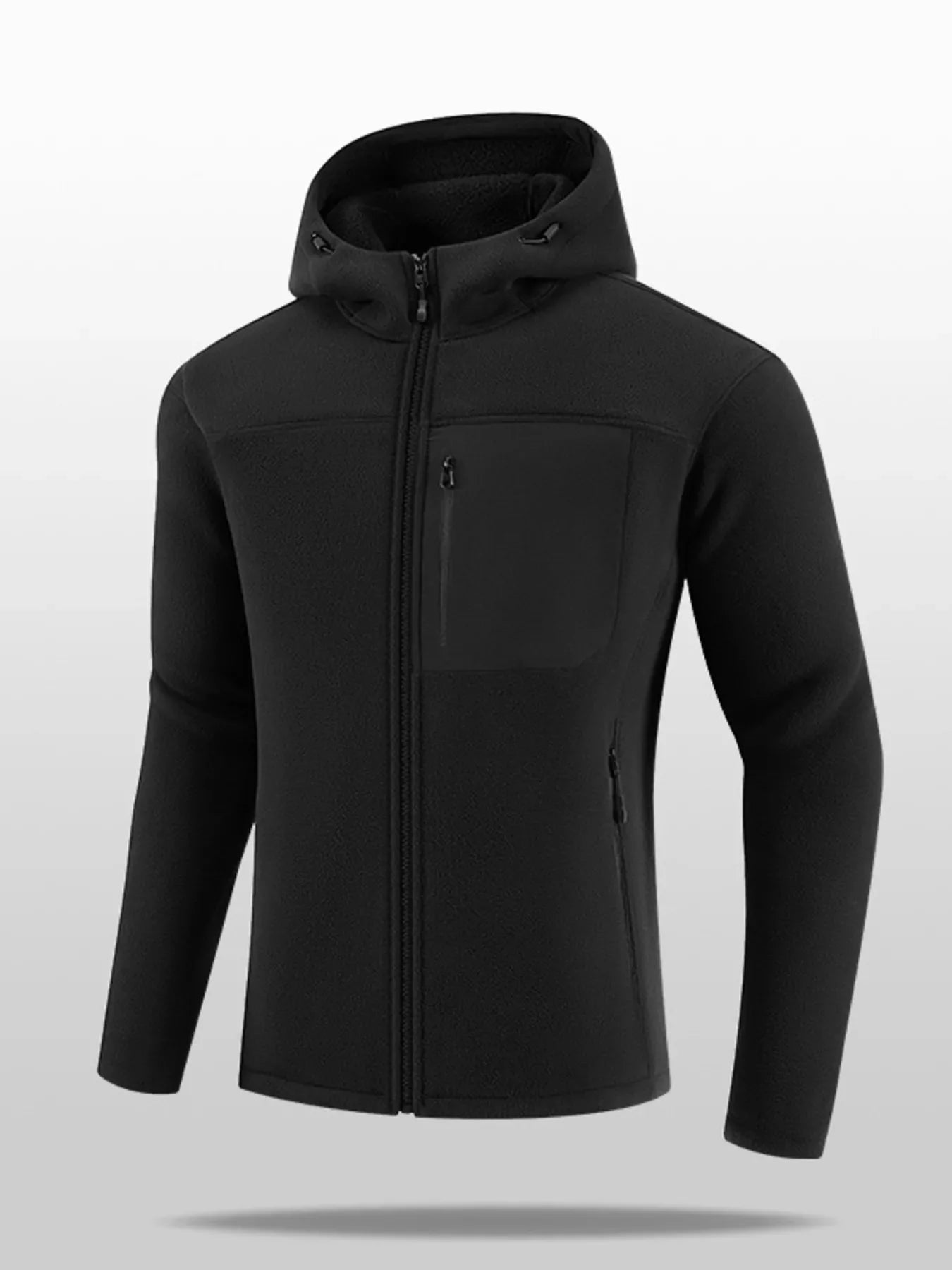 Men's Plus Size Hooded Fleece Full-Zip Jacket