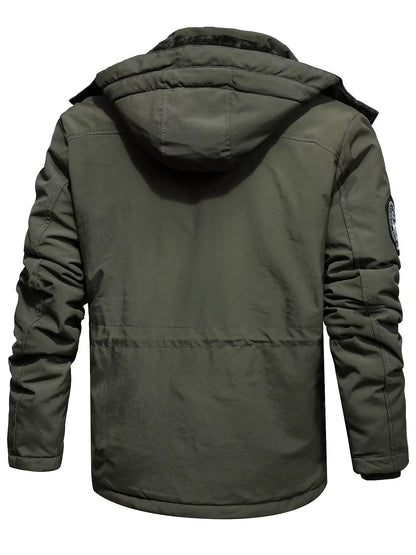 Men's Plus Size Winter Warm Hooded Padded Coat