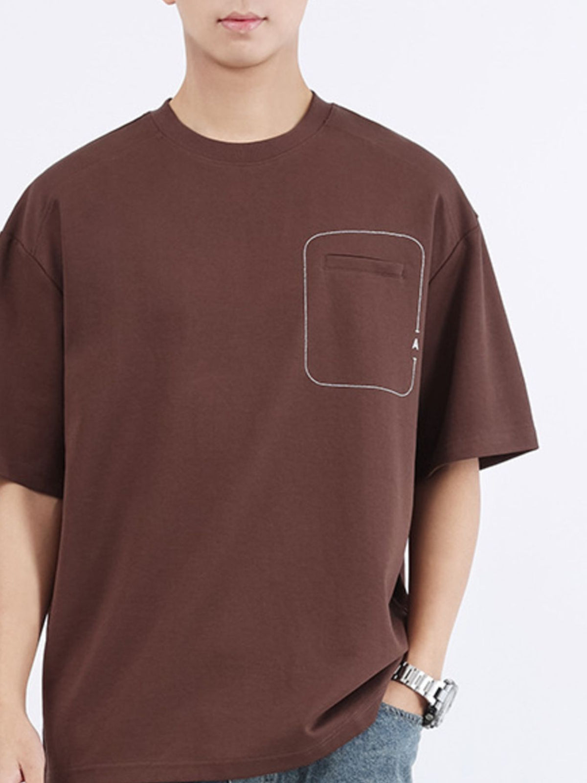 Men's Plus Size Round Neck Half Sleeve T-Shirt