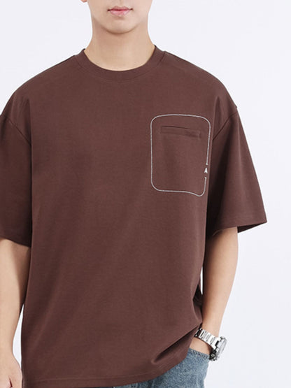 Men's Plus Size Round Neck Half Sleeve T-Shirt