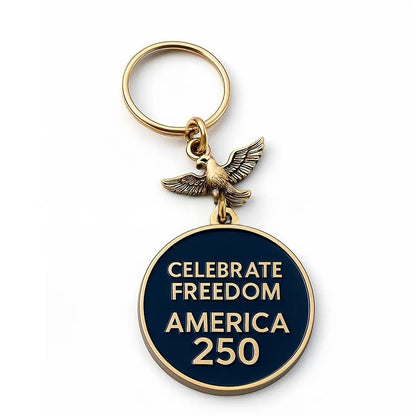 2026 Usa 250th Anniversary Commemorative Keychain Pendant Eagle American Flag Pattern Key Buckle Gift